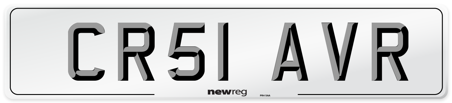 CR51 AVR Number Plate from New Reg